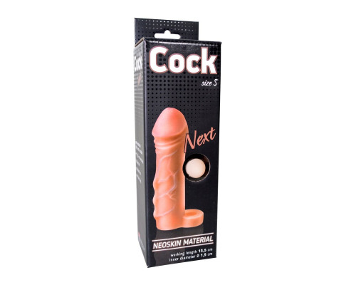 Фаллоудлинитель с кольцом COCK size S - 13,5 см.