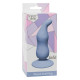 Голубая анальная пробка Waved Anal Plug Blue - 11 см.