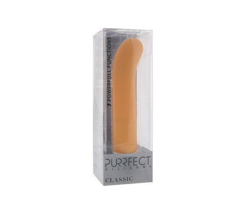 Телесный вибратор PURRFECT SILICONE CLASSIC G-SPOT - 17,5 см.