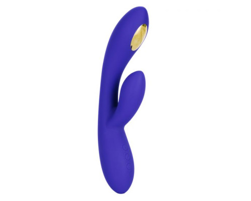 Фиолетовый вибратор с функцией электростимуляции Intimate E-Stimulator Dual Wand - 21,5 см.