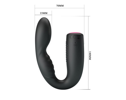 Черный гнущийся вибромассажер Quintion - 14 см.