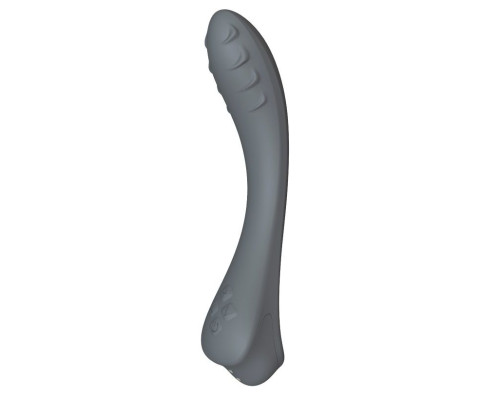 Темно-серый вибратор для G-точки Apus - 19 см.