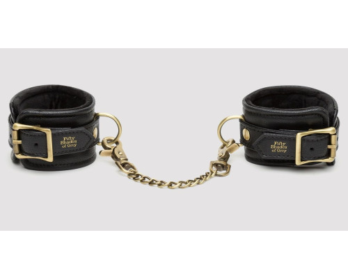 Черные наручники Bound to You Faux Leather Wrist Cuffs