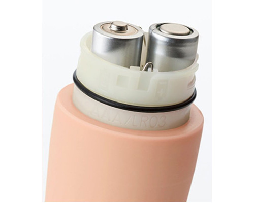 Персиковый рифленый мини-вибратор IROHA ZEN HANACHA - 12,7 см.