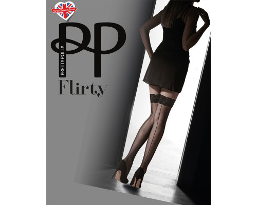 Чулки со швом на широкой бархатной резинке