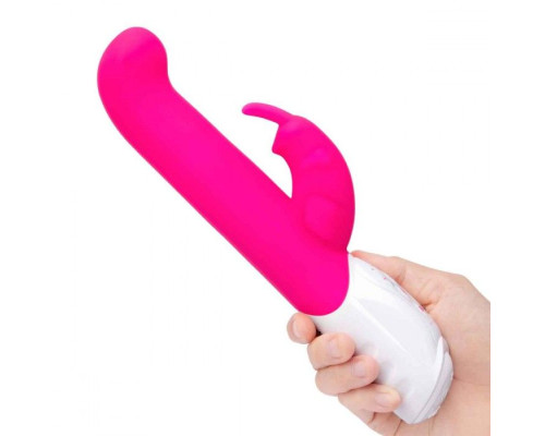 Розовый вибромассажер для G-точки Come hither G-Spot Rabbit - 24,5 см.