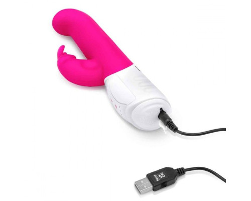 Розовый вибромассажер для G-точки Come hither G-Spot Rabbit - 24,5 см.
