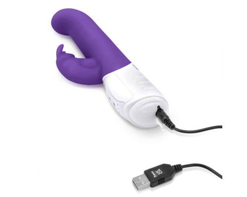 Фиолетовый вибромассажер для G-точки Come hither G-Spot Rabbit - 24,5 см.