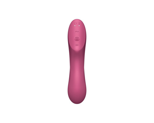 Малиновый вакуум-волновой вибростимулятор Satisfyer Curvy Trinity 3