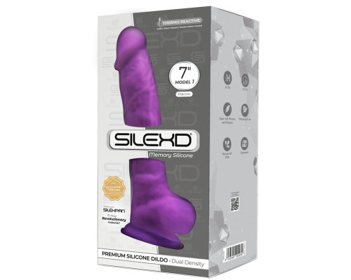 Фиолетовый фаллоимитатор SILEXD Model 1 7’’ - 17,6 см.