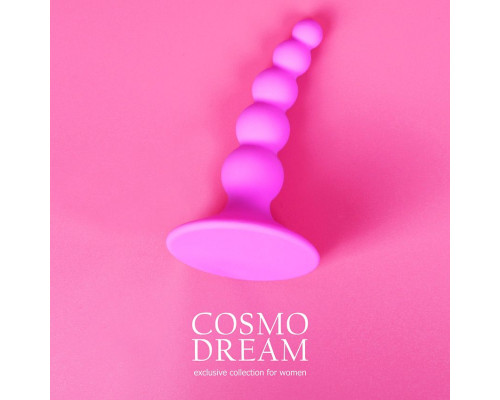 Розовая анальная втулка-елочка - 9,5 см.