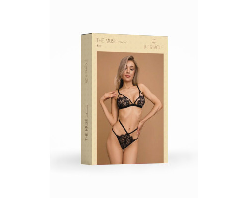 Контурный комплект с кружевом и стрепами