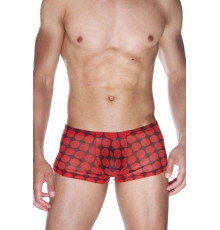 Мужские трусы-боксеры из полупрозрачной ткани в горох