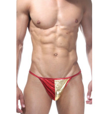 Красно-золотые блестящие трусы-стринги