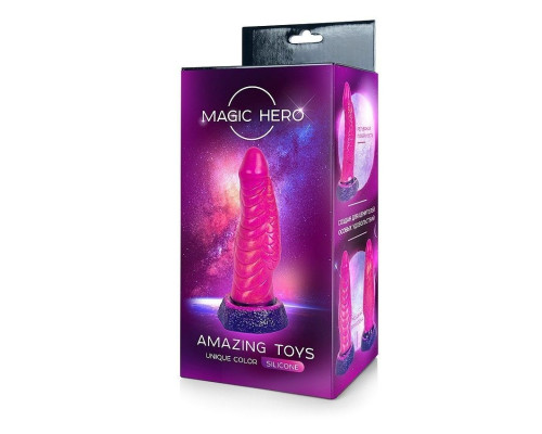 Розовый фантазийный фаллоимитатор - 17,5 см.