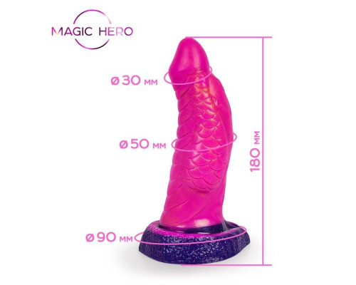 Розовый фантазийный фаллоимитатор - 17,5 см.