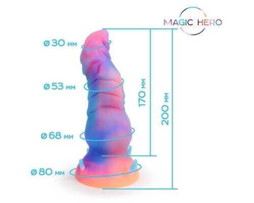 Светящийся в темноте фантазийный стимулятор - 20 см.