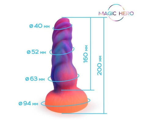 Светящийся в темноте фантаийный стимулятор - 20 см.