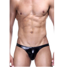 Черные трусы-слипы с эффектом мокрой ткани