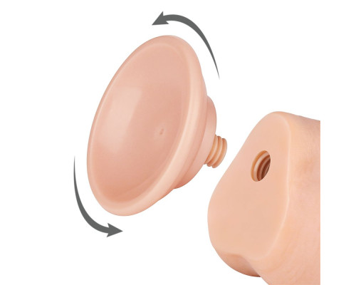 Телесный фаллоимитатор 8 Sliding Skin Dual Layer Dong - 20,8 см.