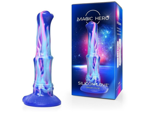 Сине-голубой фантазийный фаллоимитатор - 25 см.