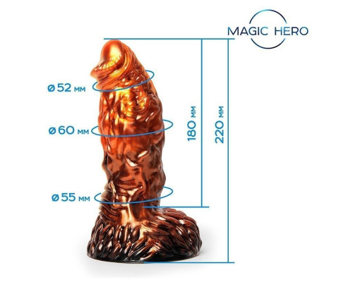 Фантазийный фаллоимитатор цвета бронзы - 22 см.