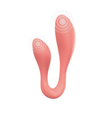 Персиковый интерактивный вибростимулятор для пар Couple Secrets 2.0 APP
