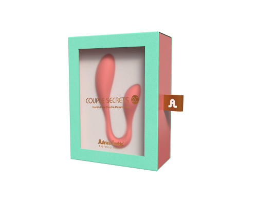 Персиковый интерактивный вибростимулятор для пар Couple Secrets 2.0 APP