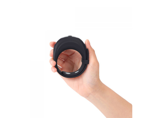 Черное эрекционное виброкольцо Fit Vibe Ring