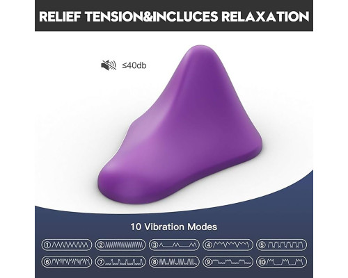 Фиолетовый треугольный вибромассажер Triangle Muscle Massager