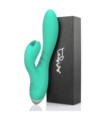 Зеленый вибратор-кролик Jade Rabbit Vibrator - 21,8 см.
