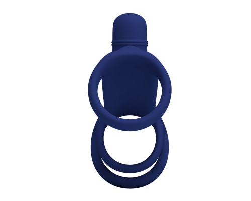 Синяя вибронасадка на пенис Vibrating Penis Sling