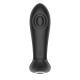 Черный массажер простаты с вибрацией, эффектом маятника и пультом ДУ