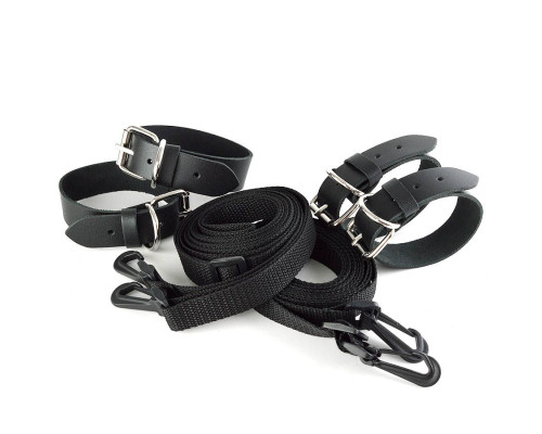 Черный комплект для растяжки на кровати «Новичок»