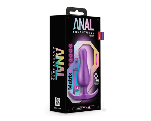Фиолетовая анальная пробка The Quantum Plug - 8,9 см.