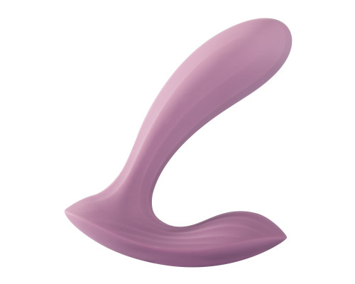 Розовый интерактивный вибромассажер Erica