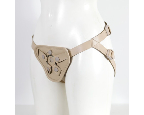 Бежевый пояс с двумя типами крепления насадок