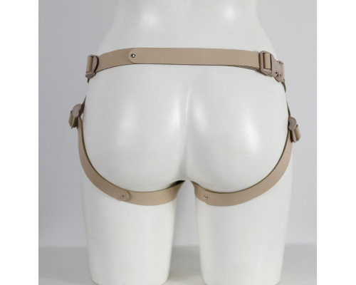 Бежевый пояс с двумя типами крепления насадок