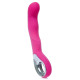 Розовый вибратор для массажа точки G - 20 см.