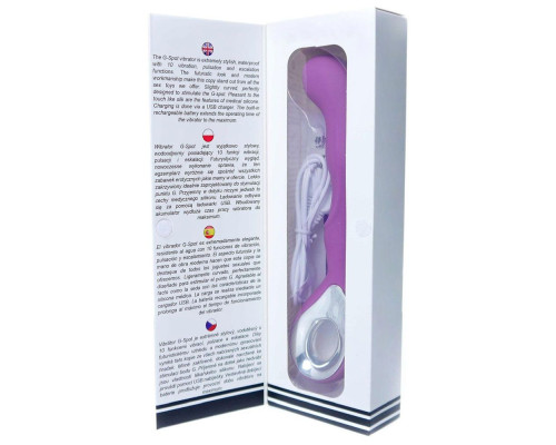 Фиолетовый вибратор для массажа точки G - 20 см.