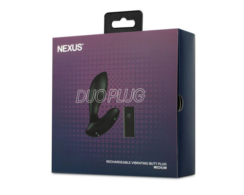 Черная анальная вибровтулка Nexus Duo Plug Medium
