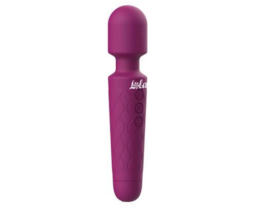Сливовый жезловый вибромассажер Dreaming Wand - 20 см.