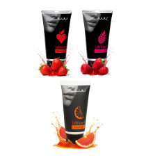 Набор из 3 съедобных лубрикантов JUJU (клубника, малина, грейпфрут)