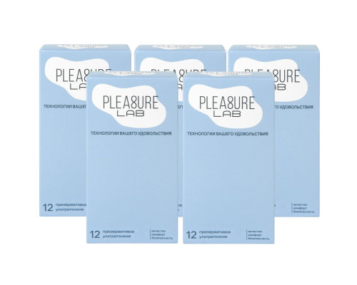 Набор из 5 упаковок ультратонких презервативов Pleasure Lab (по 12 шт.)