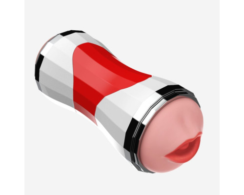 Двусторонний мастурбатор в колбе Power Grip Cup - вагина и ротик