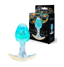 Голубоватая анальная пробка - 8,2 см.