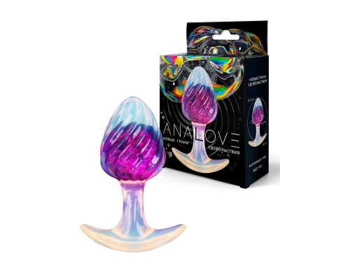 Лиловая анальная пробка - 9 см.