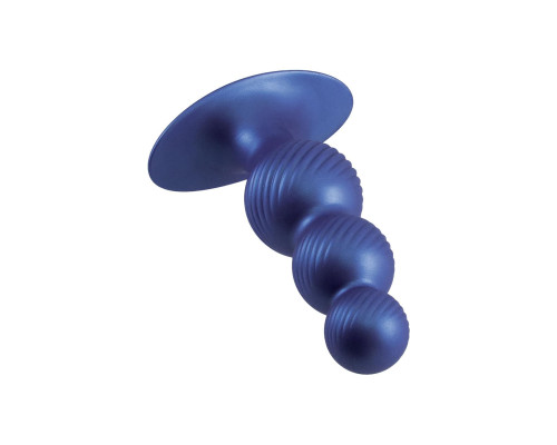 Синяя анальная елочка 5 Inch Silicone Anal Plug - 14 см.