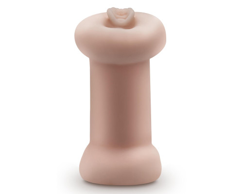 Телесный люминесцентный двусторонний мастурбатор Tasha