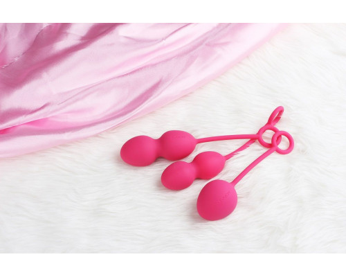 Набор розовых вагинальных шариков Nova Ball со смещенным центром тяжести